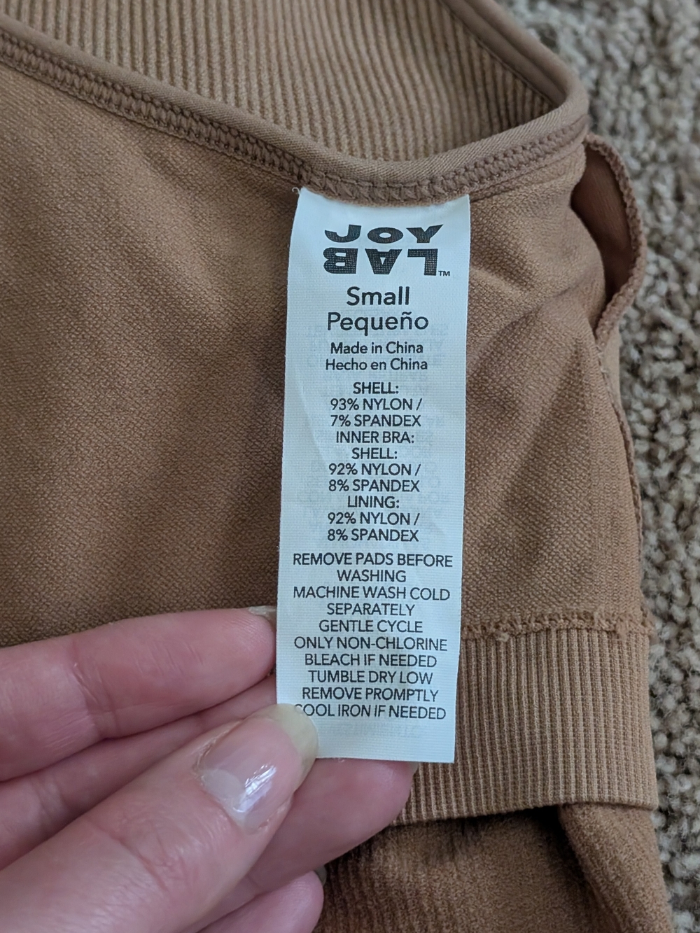 Joylab Ribbed V-Neck Racerback Tank Top - Picture 4 of 4